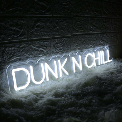 Dunk N Chill White Led Neon Sign - Shineneon