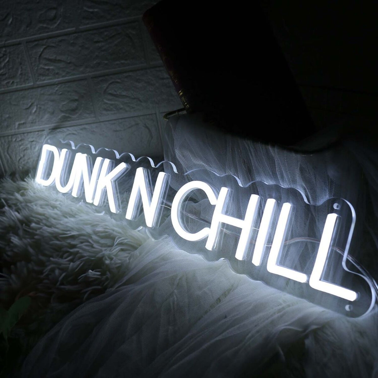 Dunk N Chill White Led Neon Sign - Shineneon