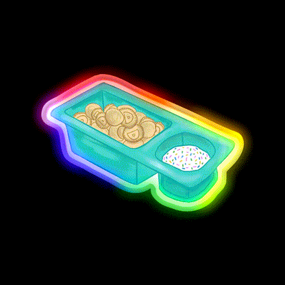 Dunkaroo Snack Food Led Neon Sign Rgb Color - LED neon sign close-up detail