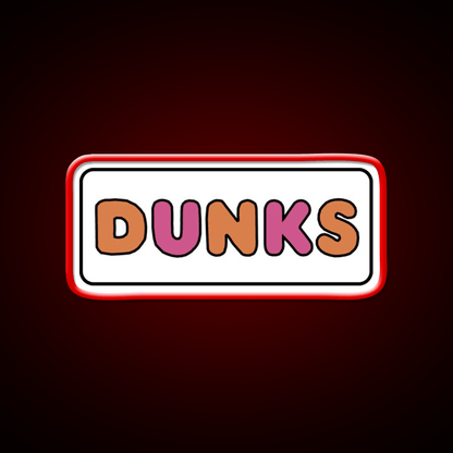 Dunks Fast Food Led Neon Sign For Burger Place Rgb Color - Shineneon