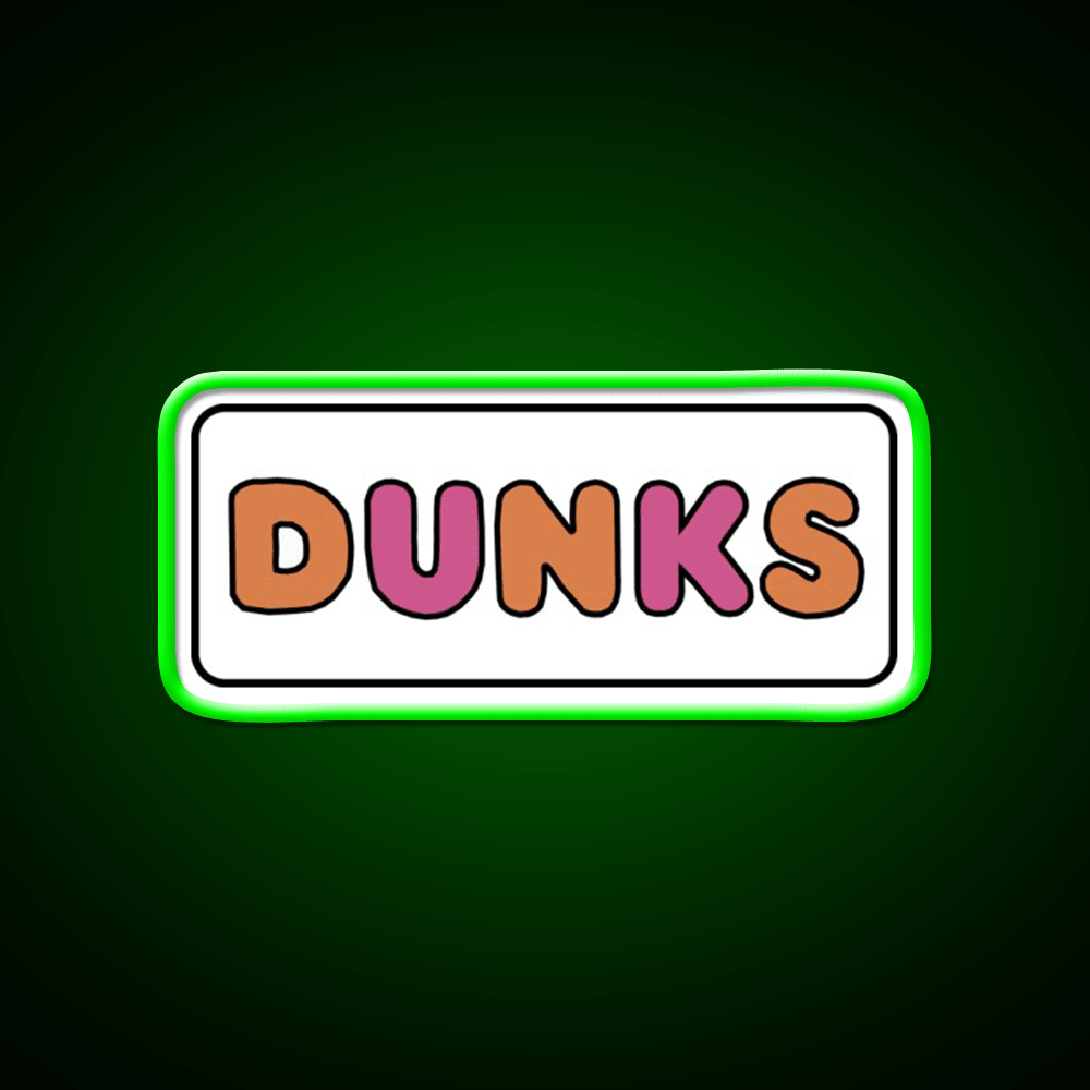 Dunks Fast Food Led Neon Sign For Burger Place Rgb Color - Shineneon