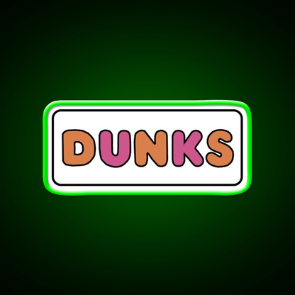 Dunks Fast Food Led Neon Sign For Burger Place Rgb Color - Shineneon