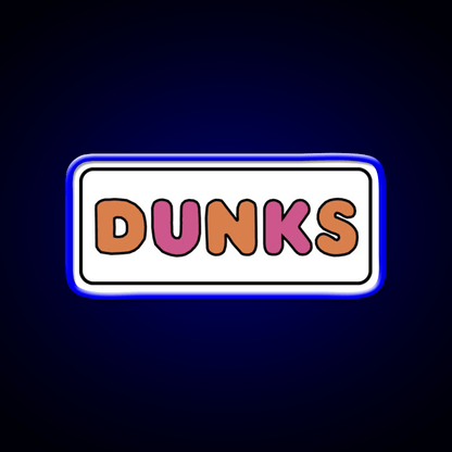 Dunks Fast Food Led Neon Sign For Burger Place Rgb Color - Shineneon