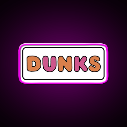 Dunks Fast Food Led Neon Sign For Burger Place Rgb Color - Shineneon