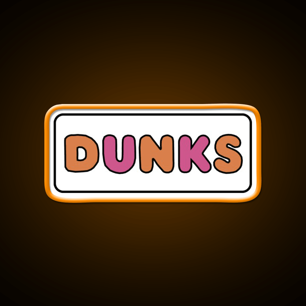 Dunks Fast Food Led Neon Sign For Burger Place Rgb Color - Shineneon