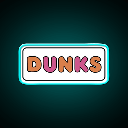 Dunks Fast Food Led Neon Sign For Burger Place Rgb Color - Shineneon