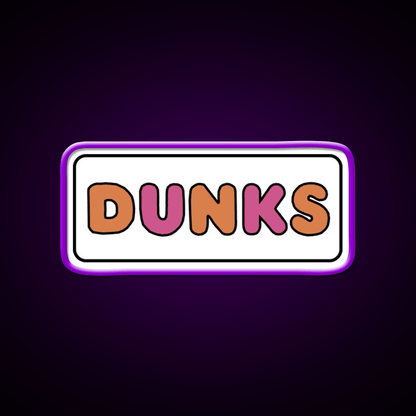 Dunks Fast Food Led Neon Sign For Burger Place Rgb Color - Shineneon