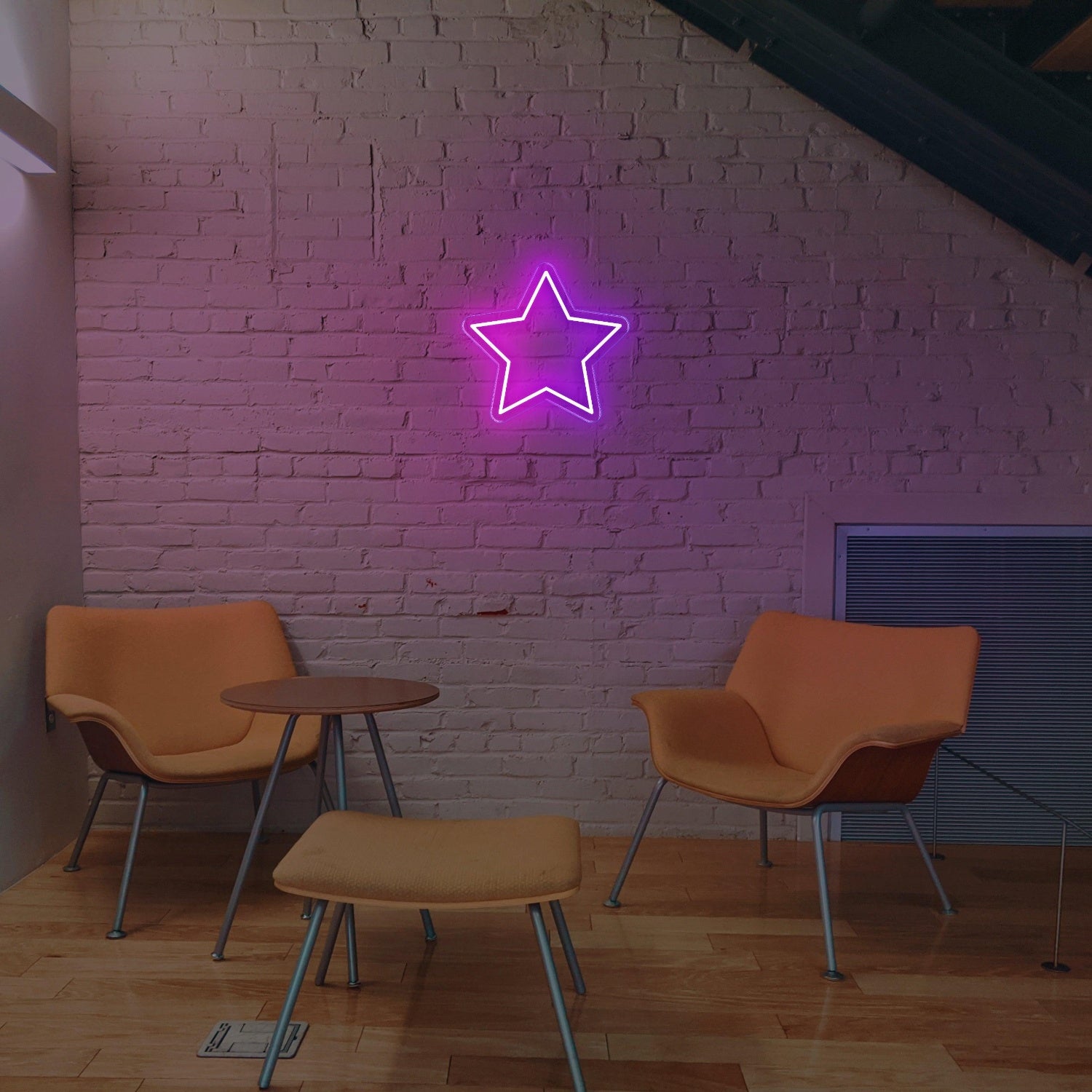 Duo Coloured Stars Purple Led Neon Sign For Indoor Decor | Shineneon