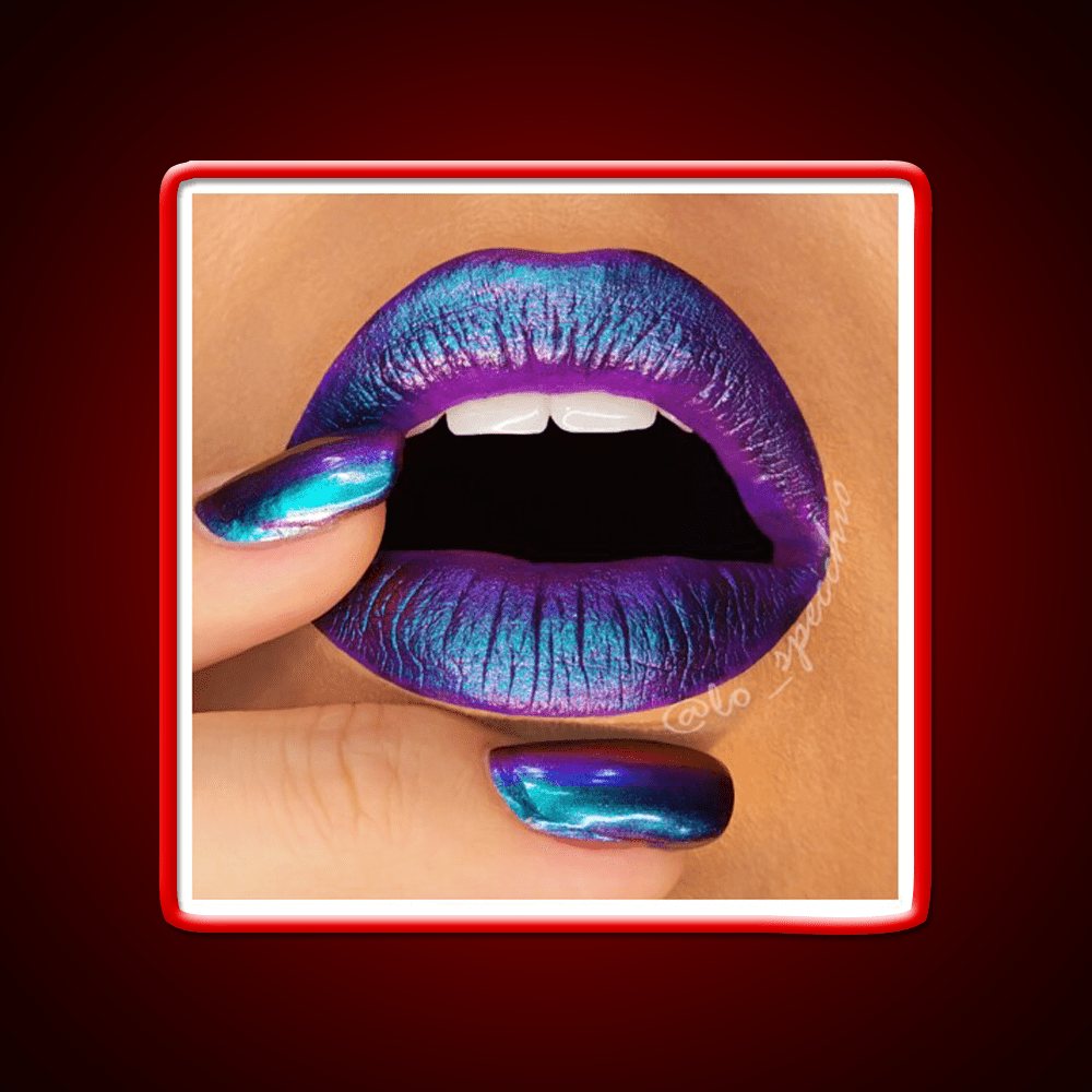 Duochrome Lips And Nail Salon Led Neon Sign Rgb Color - Shineneon