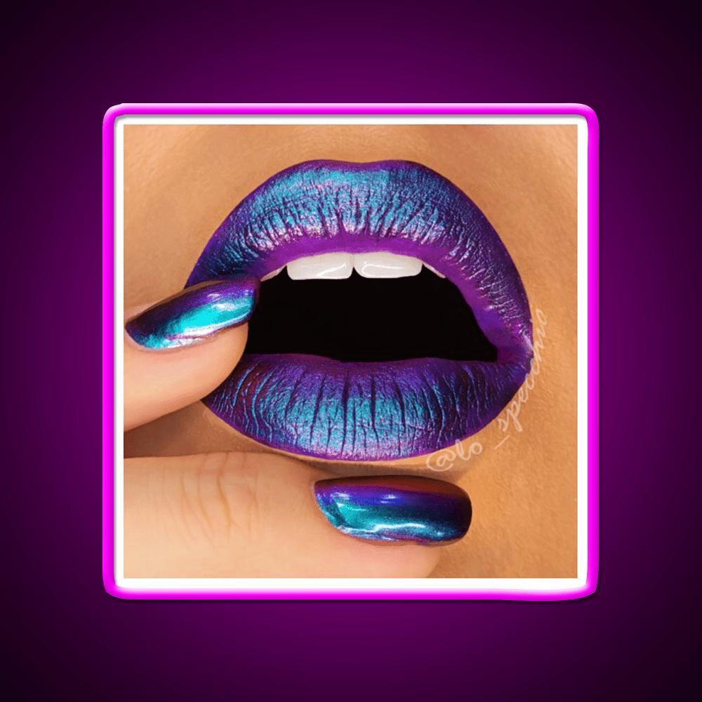 Duochrome Lips And Nail Salon Led Neon Sign Rgb Color - Shineneon