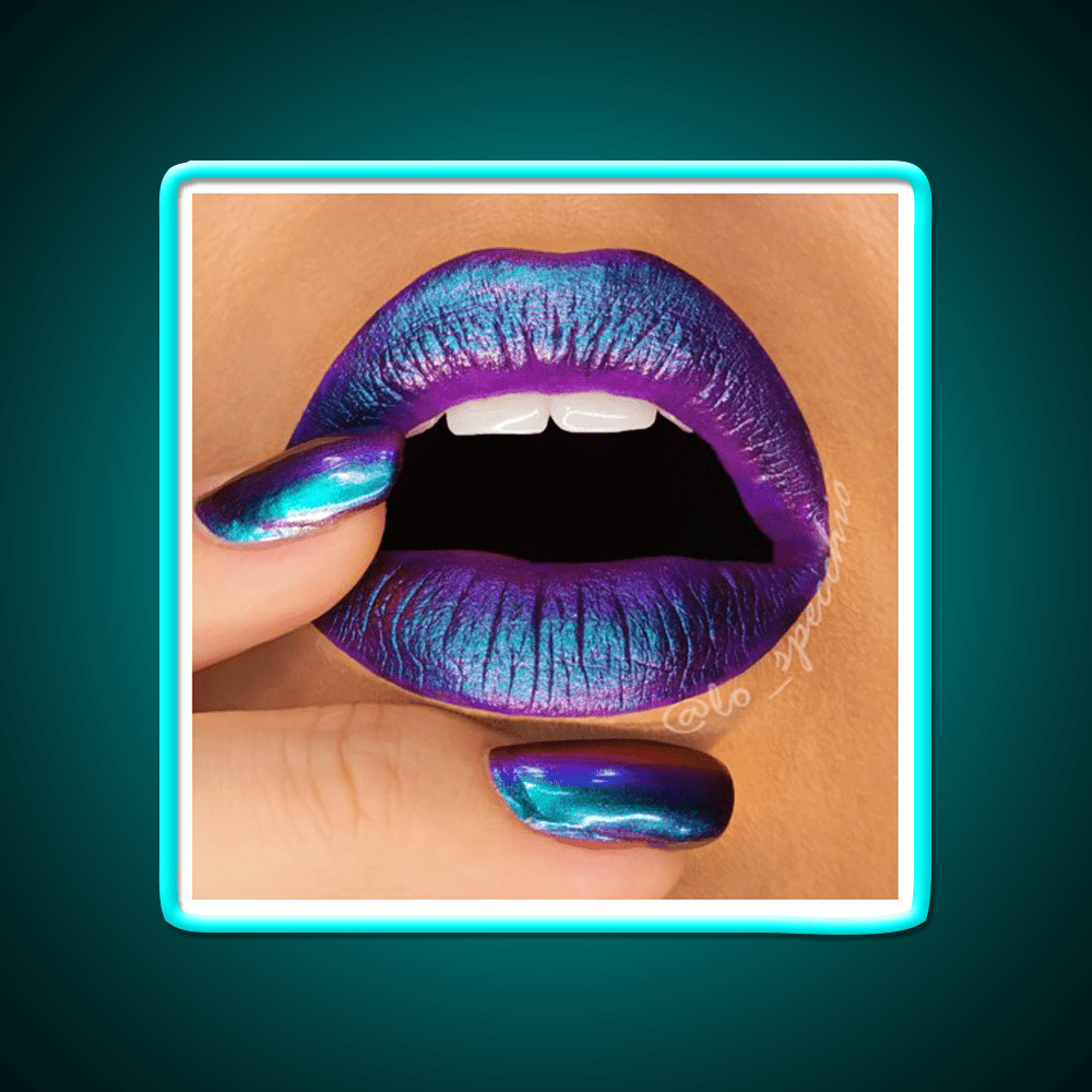 Duochrome Lips And Nail Salon Led Neon Sign Rgb Color - Shineneon