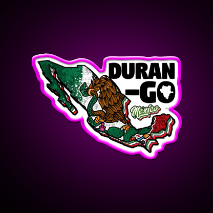 Durango Map Of Mexico Party Drink Tequila Led Neon Sign Rgb Color - Shineneon