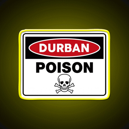 Durban Poison Hemp Inspired Green Leaf Led Neon Sign Rgb Color - Custom LED neon sign front view