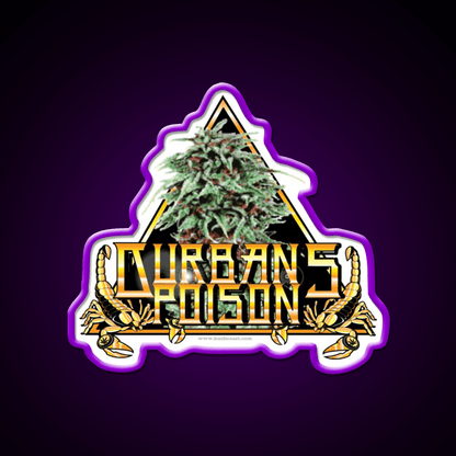 Durbans Poison Strain Art Hemp Inspired Green Leaf Led Neon Sign Rgb Color - Shineneon