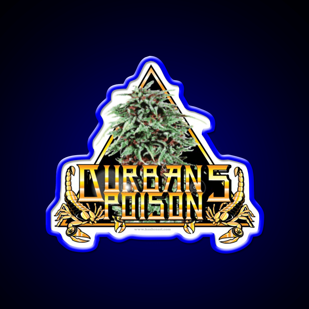 Durbans Poison Strain Art Hemp Inspired Green Leaf Led Neon Sign Rgb Color - Shineneon