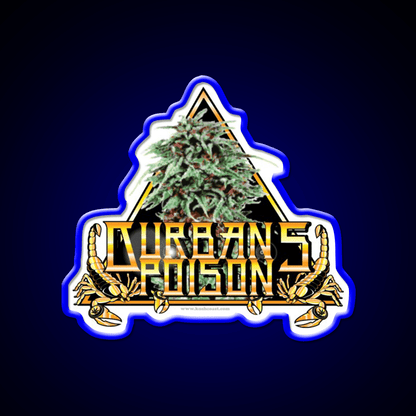 Durbans Poison Strain Art Hemp Inspired Green Leaf Led Neon Sign Rgb Color - Shineneon