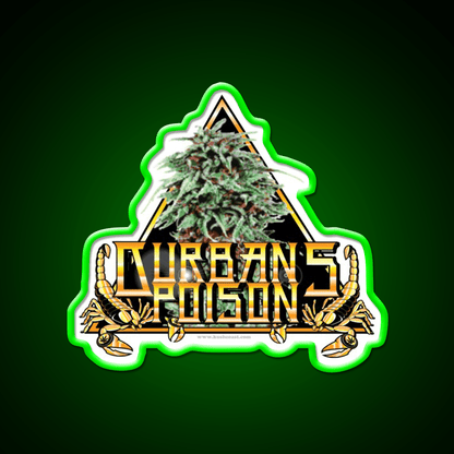 Durbans Poison Strain Art Hemp Inspired Green Leaf Led Neon Sign Rgb Color - Shineneon