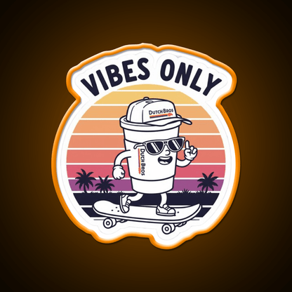 Dutch Bros Vibes Only Chill Coffee Cafe Led Neon Sign Espresso Bar Art Rgb Color - Shineneon