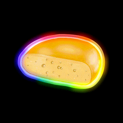 Dutch Cheese Snack Food Led Neon Sign Rgb Color - LED neon sign close-up detail