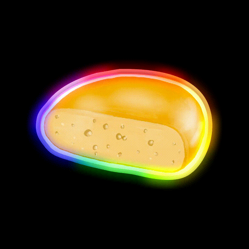 Dutch Cheese Snack Food Led Neon Sign Rgb Color - LED neon sign close-up detail
