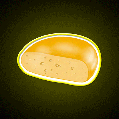 Dutch Cheese Snack Food Led Neon Sign Rgb Color - Custom LED neon sign front view