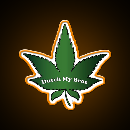 Dutch My Bros Hemp Inspired Green Leaf Led Neon Sign Rgb Color - LED neon sign view 6