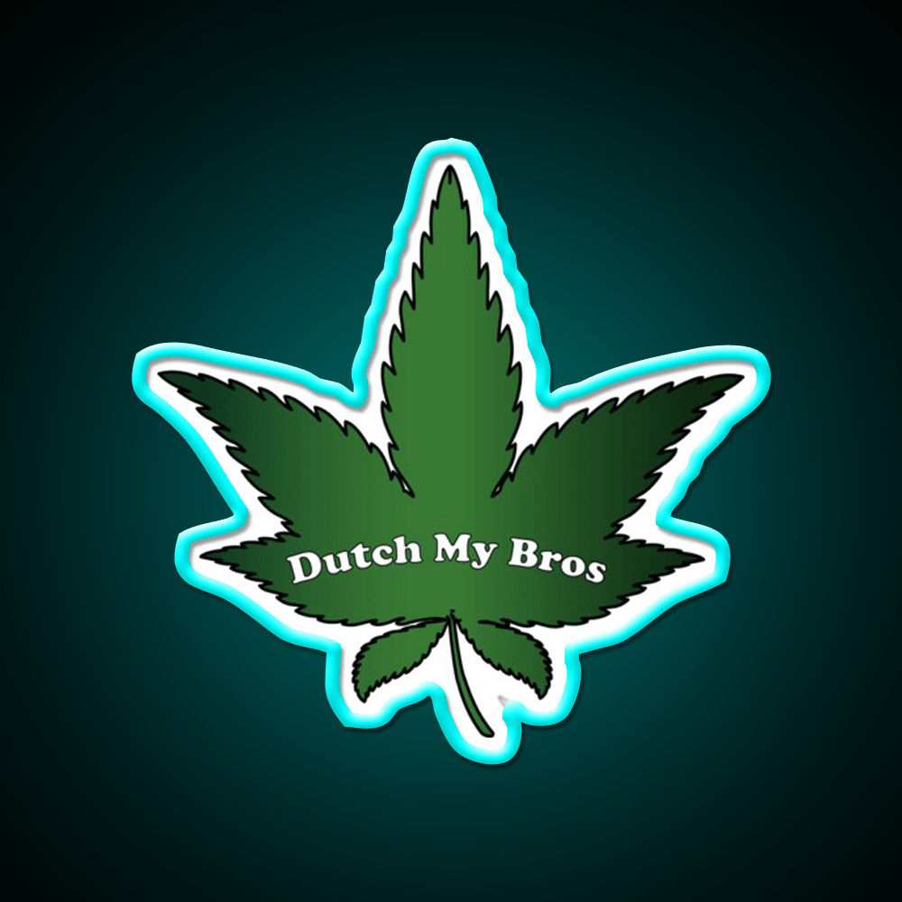 Dutch My Bros Hemp Inspired Green Leaf Led Neon Sign Rgb Color - Shineneon