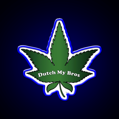Dutch My Bros Hemp Inspired Green Leaf Led Neon Sign Rgb Color - Shineneon