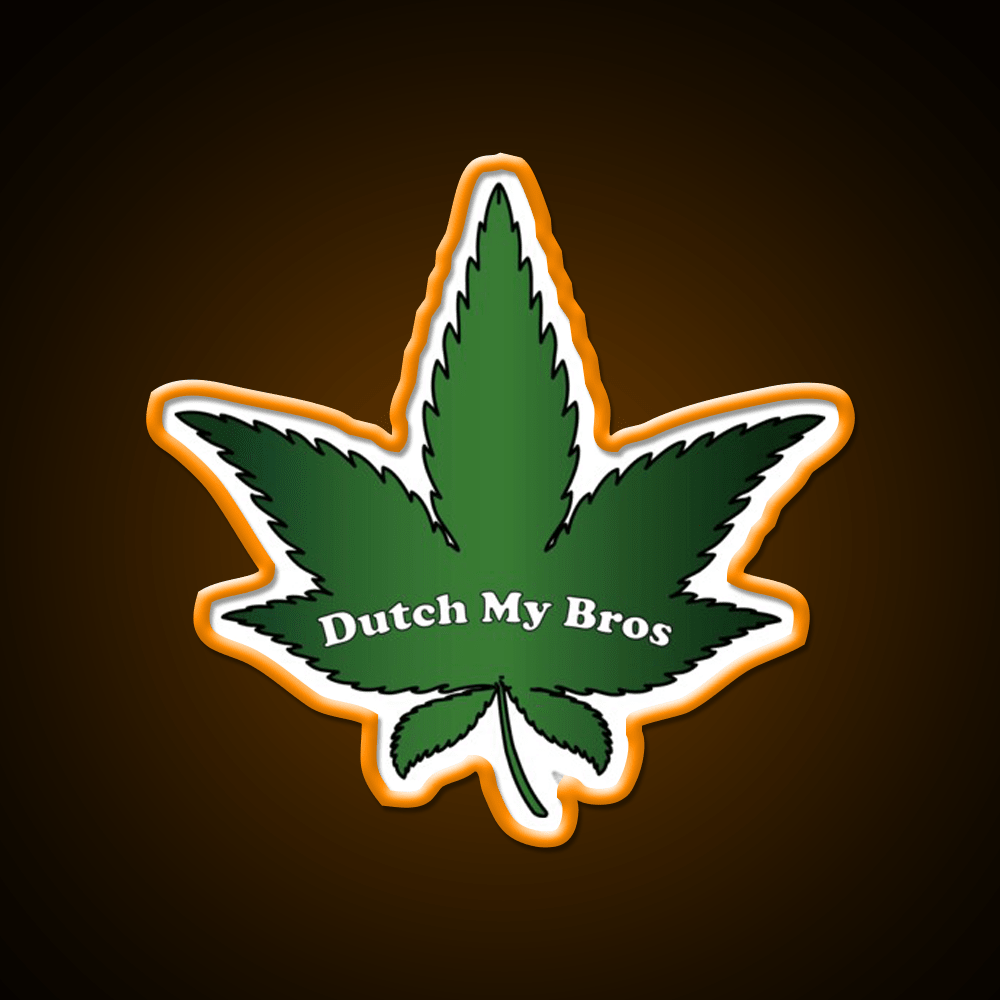 Dutch My Bros Hemp Inspired Green Leaf Led Neon Sign Rgb Color - Shineneon