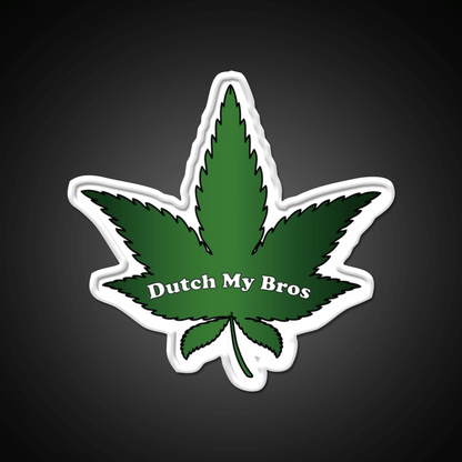 Dutch My Bros Hemp Inspired Green Leaf Led Neon Sign Rgb Color - Shineneon