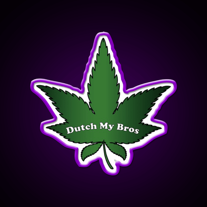 Dutch My Bros Hemp Inspired Green Leaf Led Neon Sign Rgb Color - Shineneon