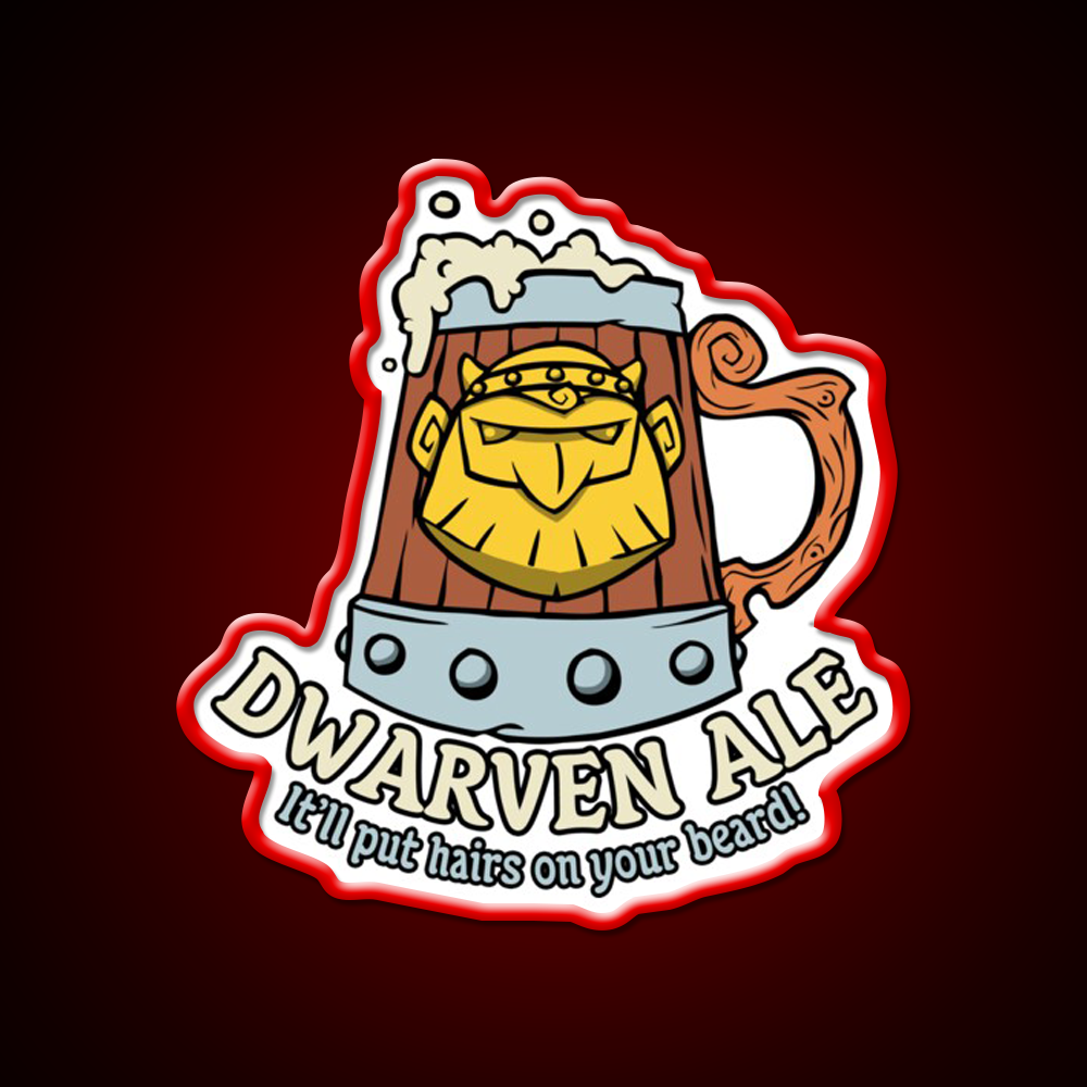 Dwarven Ale Beer Bar Decor Led Neon Sign Rgb Color - LED neon sign view 10