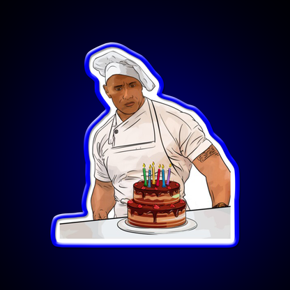 Dwayne Johnson Cooking Birthday Gym Fitness Led Neon Sign Rgb Color