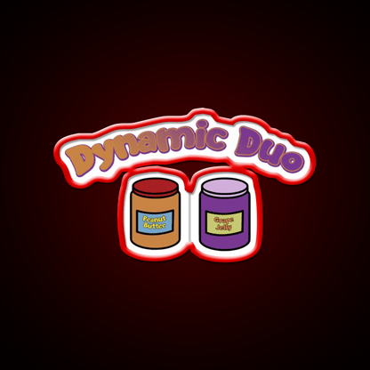 Dynamic Duo Pb And J Snack Food Led Neon Sign Rgb Color - Shineneon