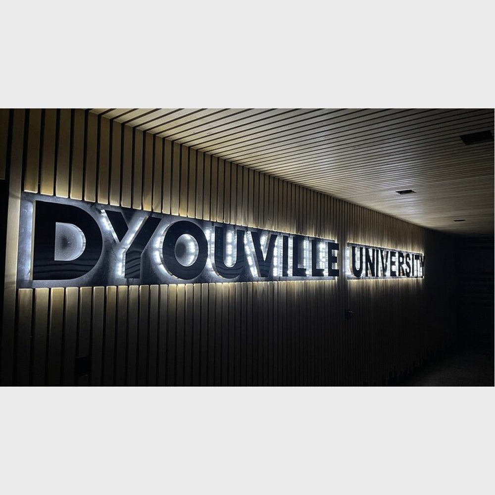 Dyouville University 3D Backlit Channel Letters Led Light Sign - Shineneon