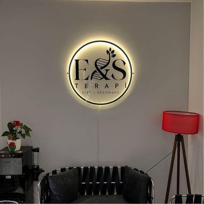E And S Terapi Acrylic Business Logo Sign - Shineneon