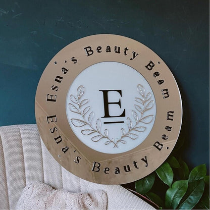 E Beauty Beam Acrylic Business Logo Sign - Shineneon