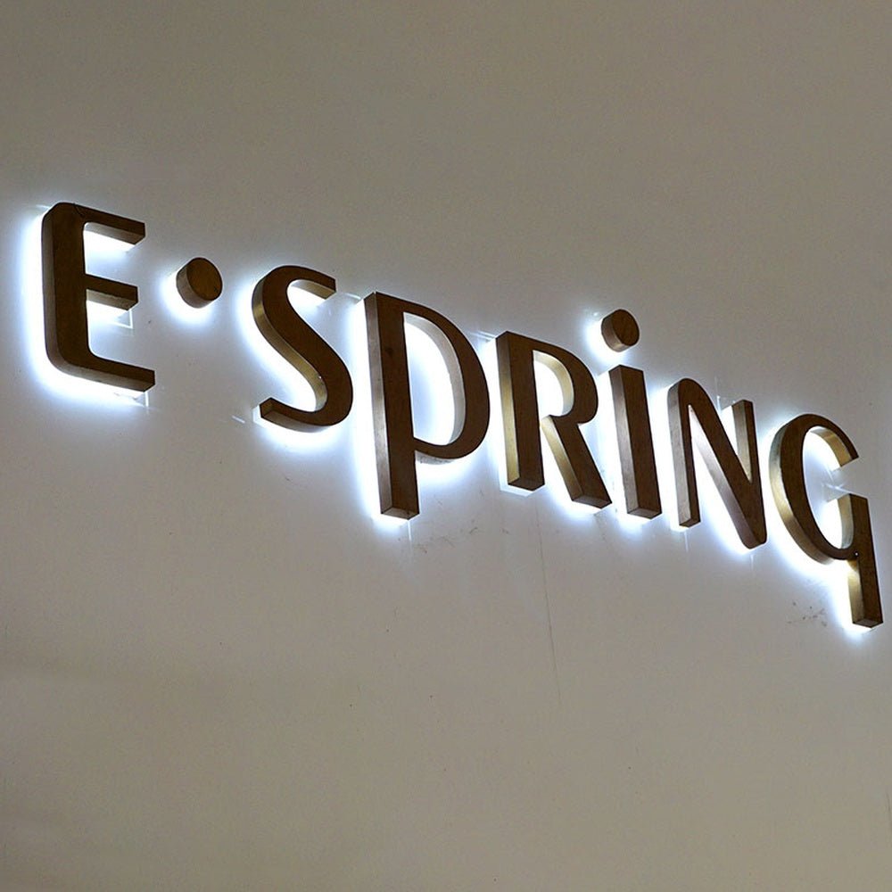 E Spring 3D Backlit Channel Letters Led Light Sign - Shineneon