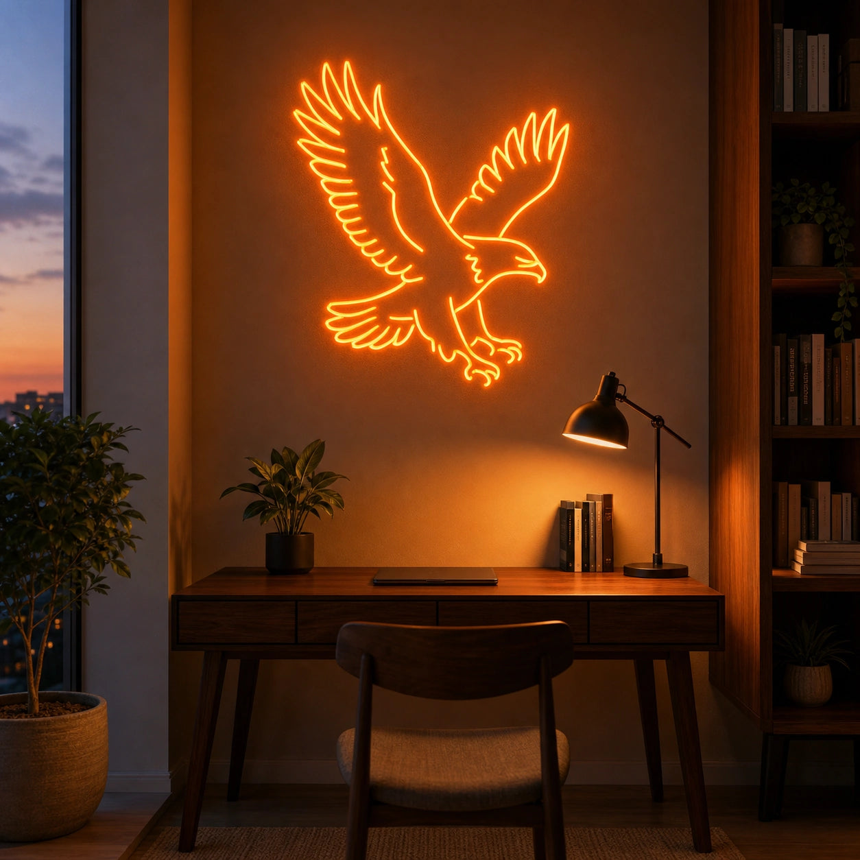 Eagle Bird LED Neon Sign Home Garage Wall Decoration real lifestyle scene