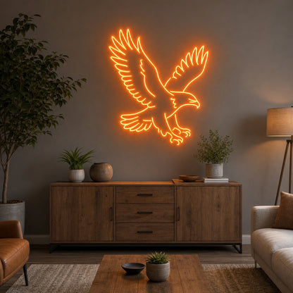 Eagle Bird LED Neon Sign Home Garage Wall Decoration size image
