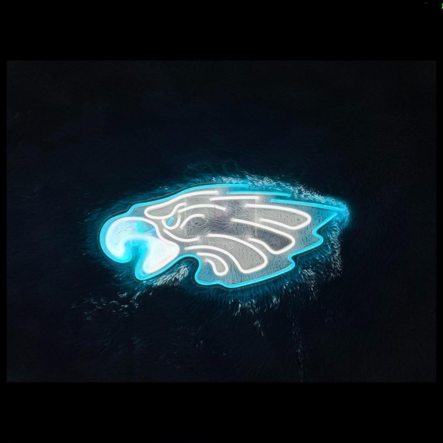 Eagle-Head Blue-White Led Neon Sign Sports Bar Decor | Shineneon