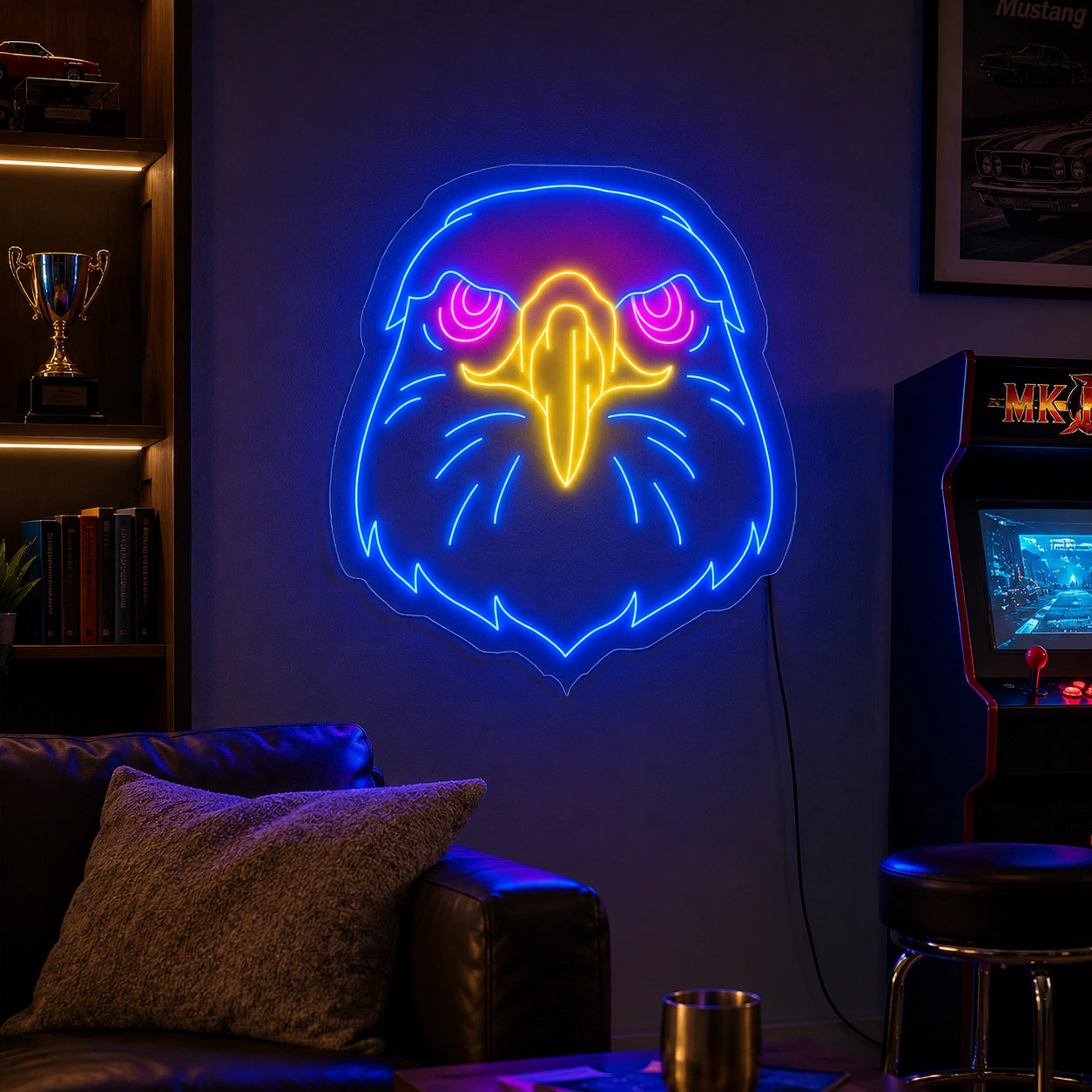 Eagle Head Crest Neon Sign LED Neon Sign real lifestyle scene