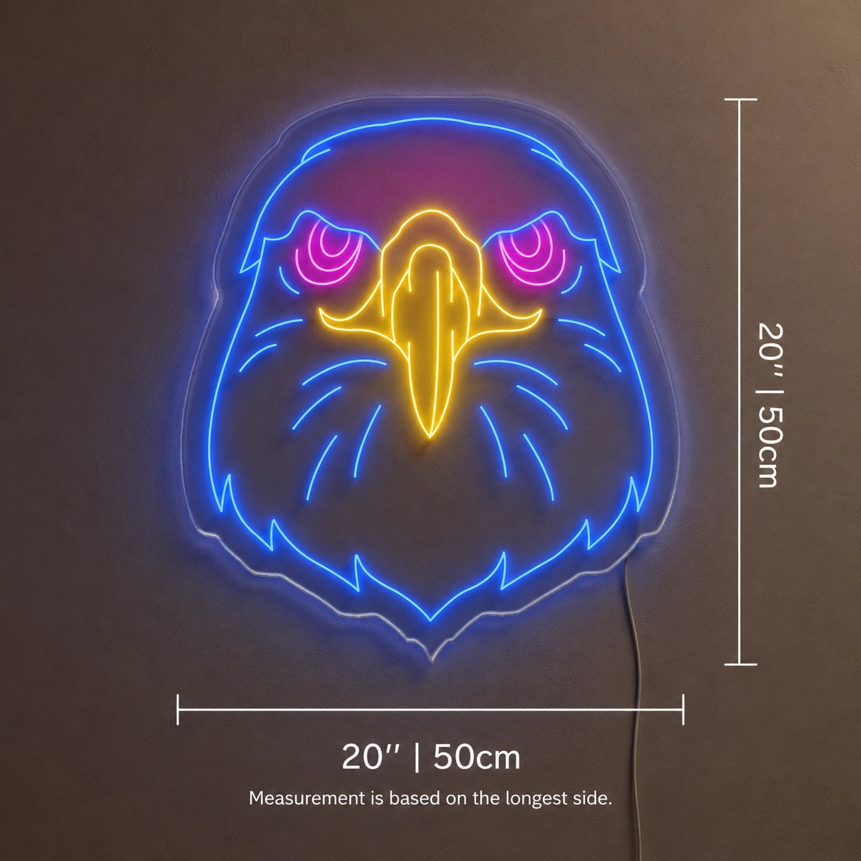 Eagle Head Crest Neon Sign LED Neon Sign size image