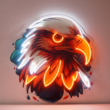 Eagle Head Pop Art Uv Printed Led Neon Sign Wall Decor For Studio Bar | Shineneon