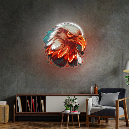 Eagle Head Pop Art Uv Printed Led Neon Sign Wall Decor For Studio Bar | Shineneon