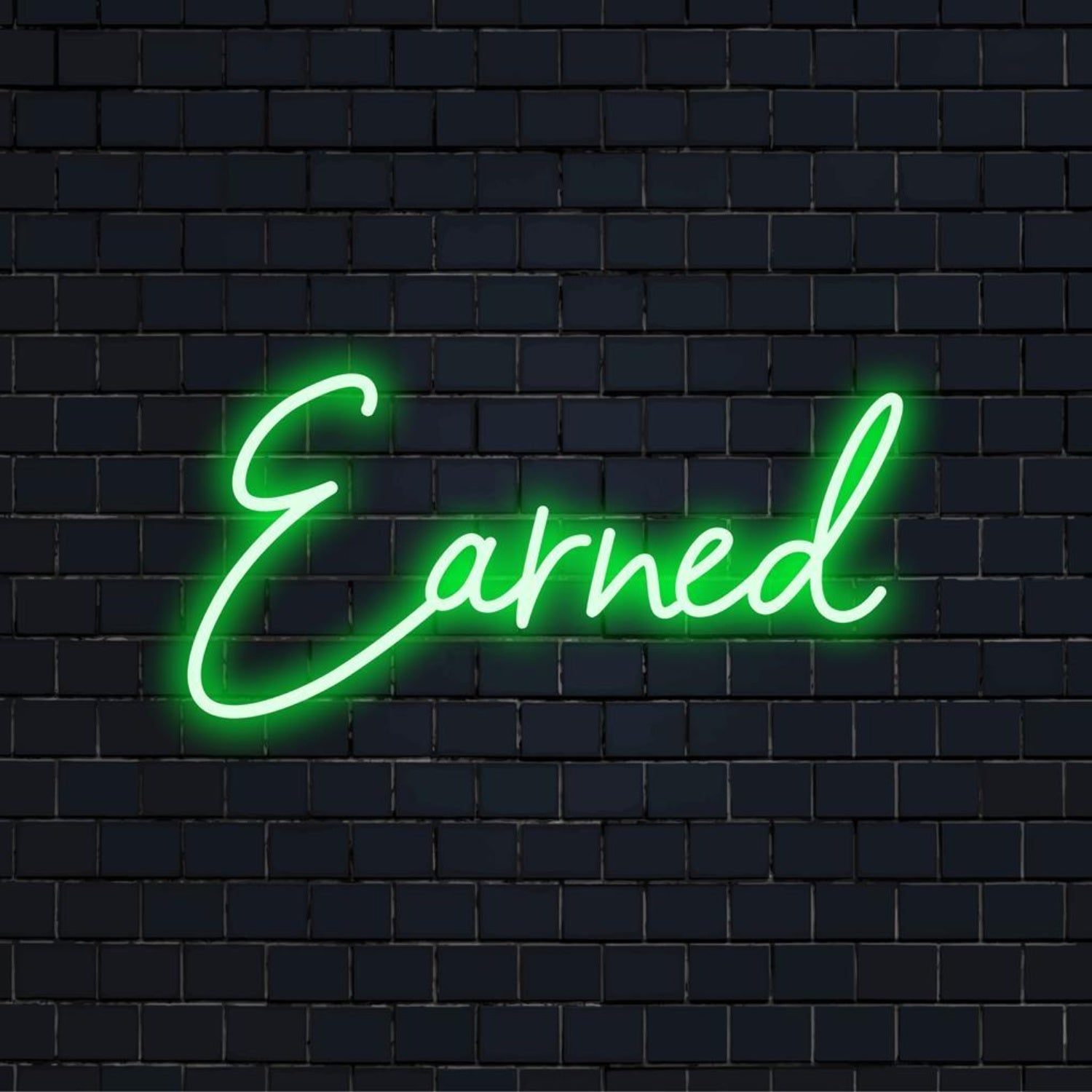 Earned Bright Green Custom Led Neon Sign For Industrial Wall Decor | Shineneon