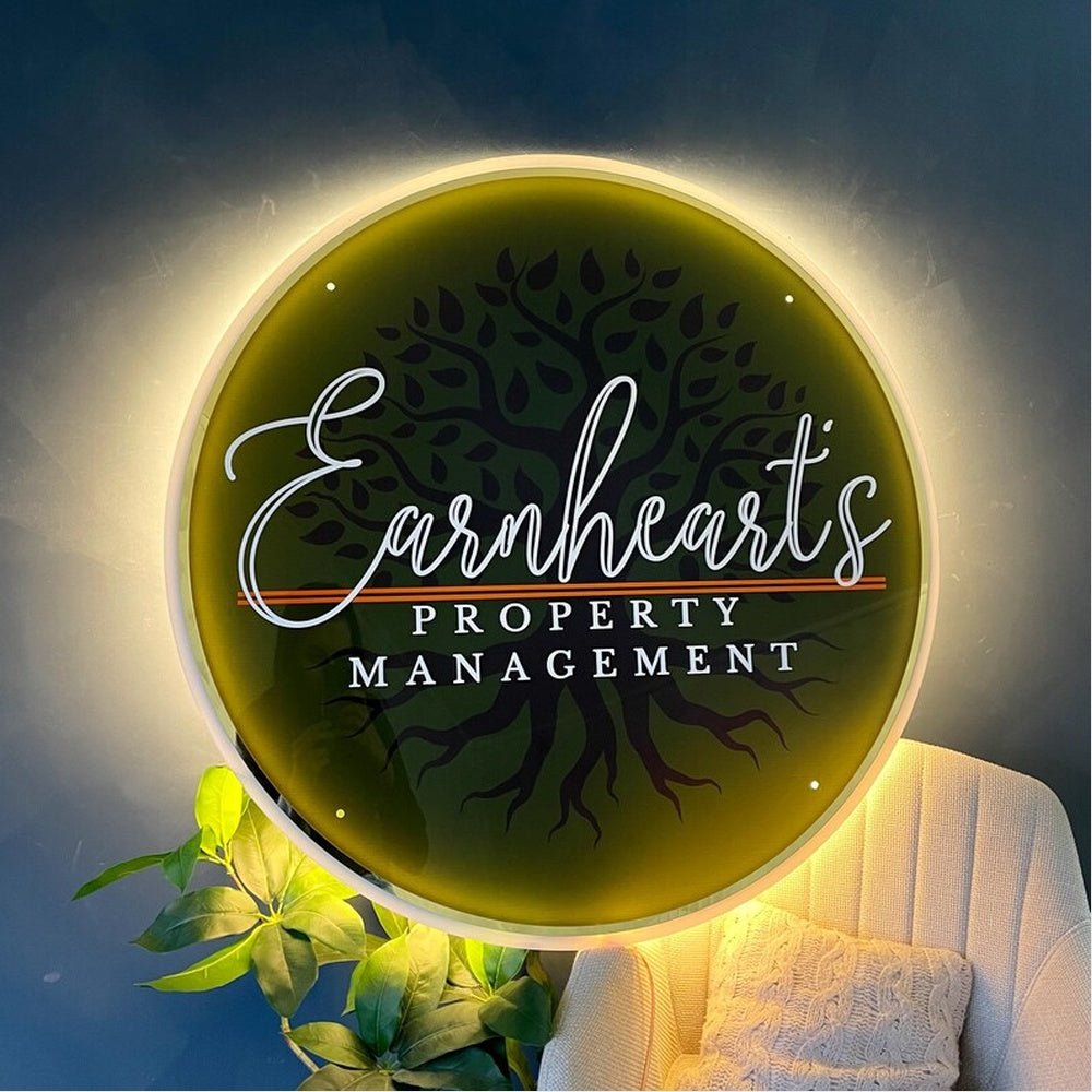 Earnhearts Acrylic Business Logo Sign - Shineneon