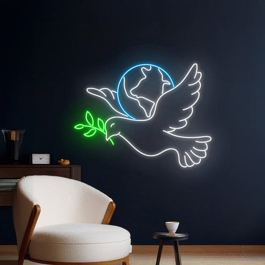 Earth Dove Neon Sign