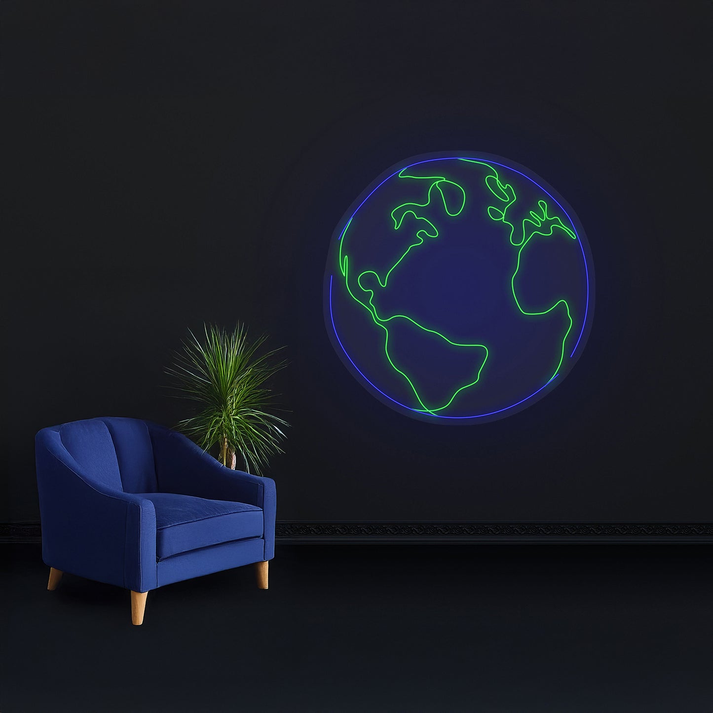 Earth Led Sign