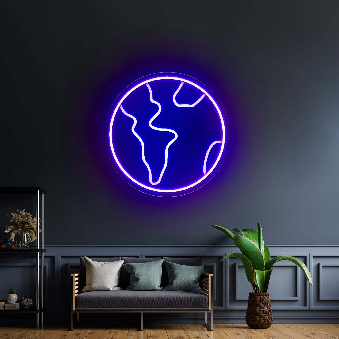 Earth Neon Light For Home Decor